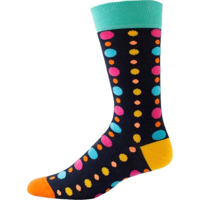 Polka Dot Pattern Colorful Crew Cotton Socks