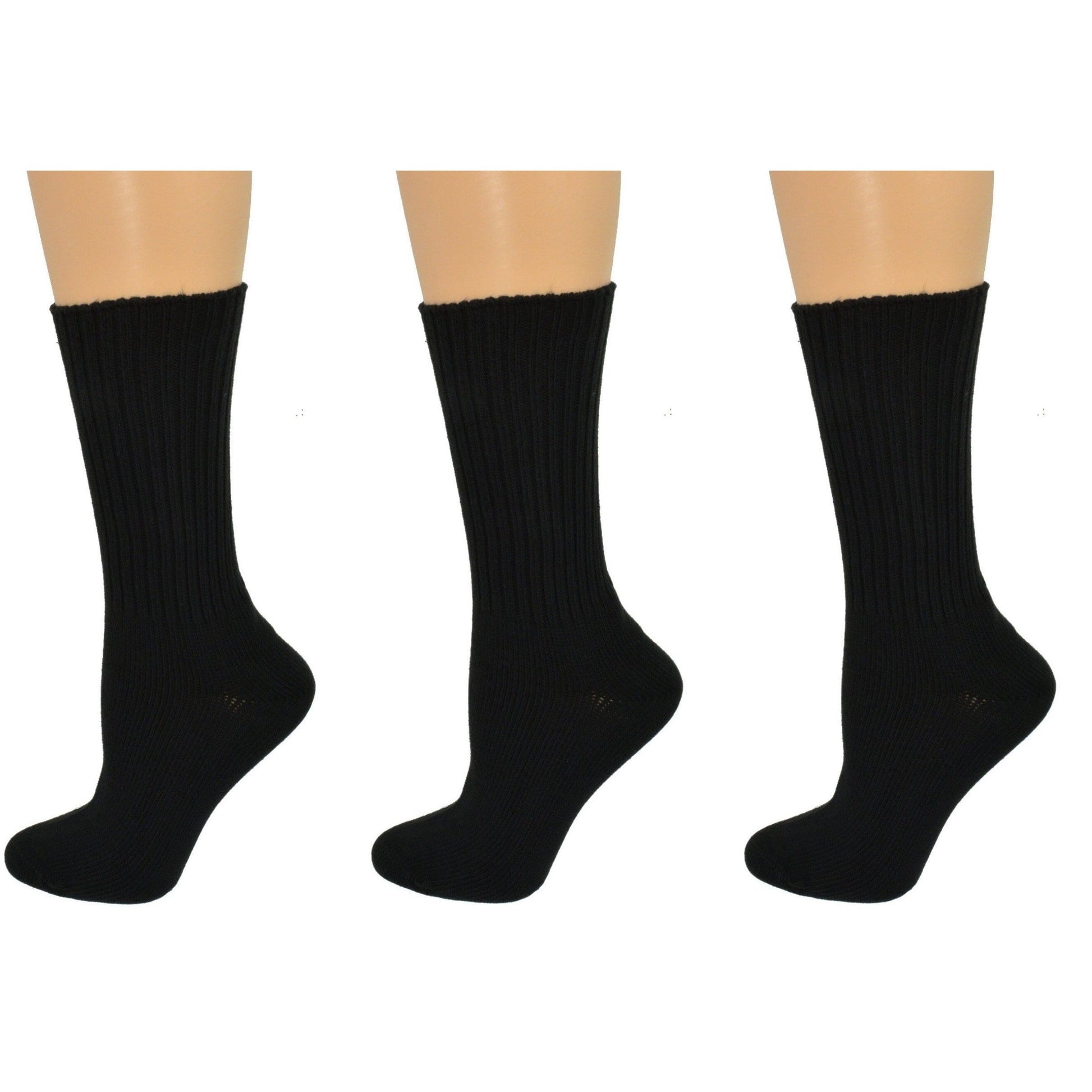 Organic Cotton Midweight Outdoor Unisex Athletic Crew Socks 3 Pair Pack W2100