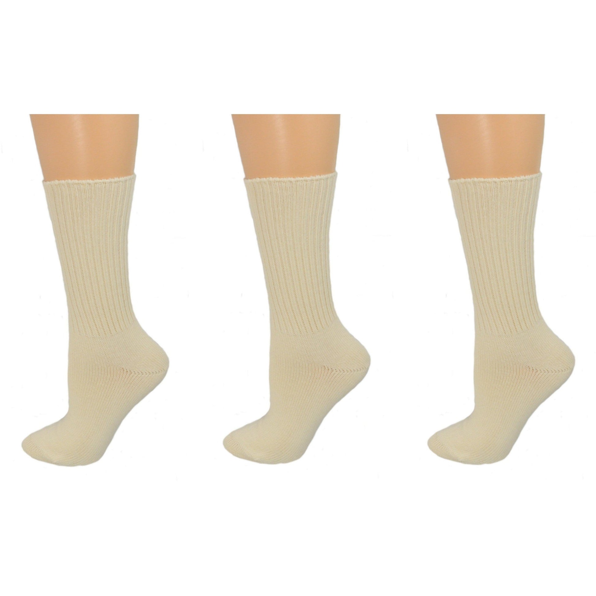 Organic Cotton Midweight Outdoor Unisex Athletic Crew Socks 3 Pair Pack W2100