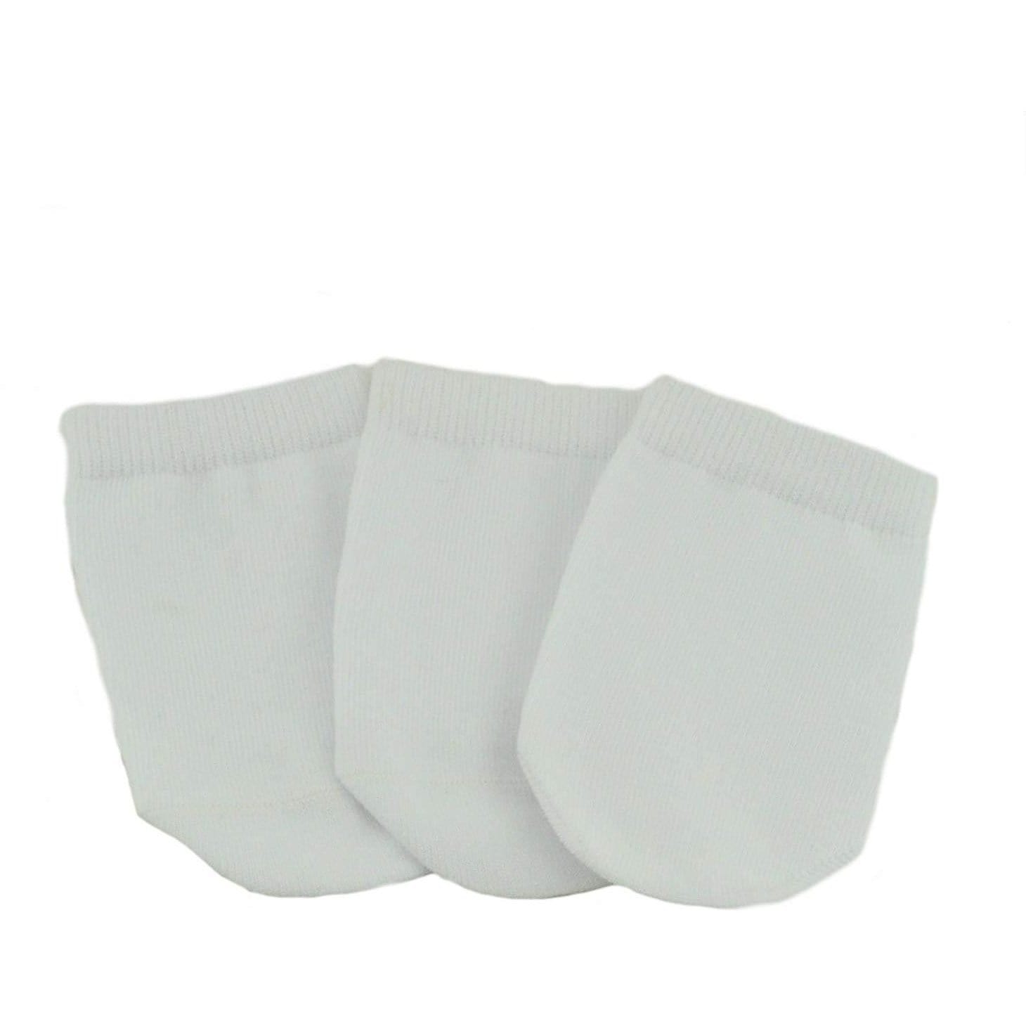 Women's Soft Half Socks 3 Pair Pack in Skin Tones White Black Khaki Soft Cotton
