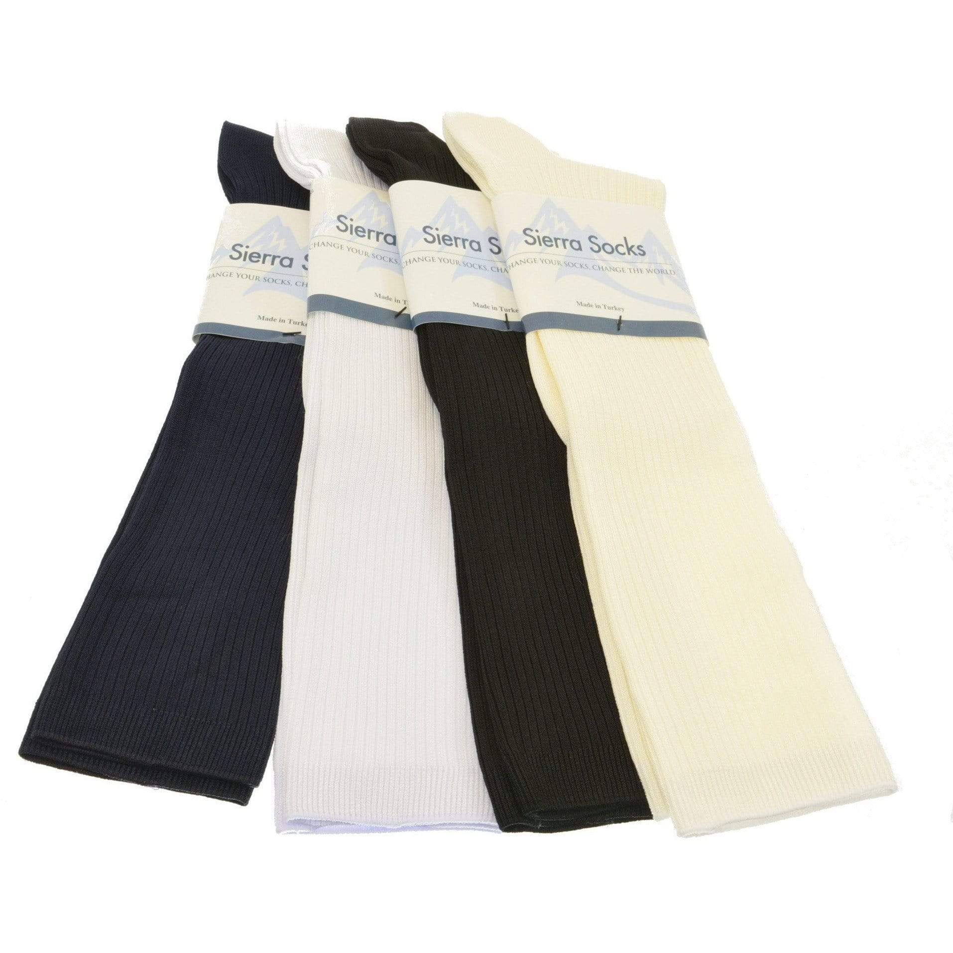 Girls School Uniform Knee High Bamboo Ribbed Socks 2 Pair Pack