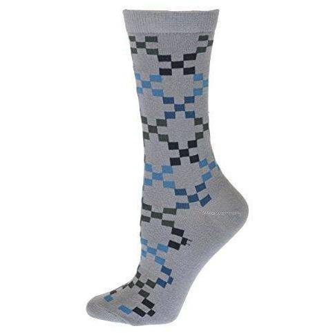 Geometric Pattern Cotton Crew Socks W221SQ