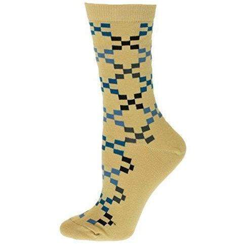 Geometric Pattern Cotton Crew Socks W221SQ