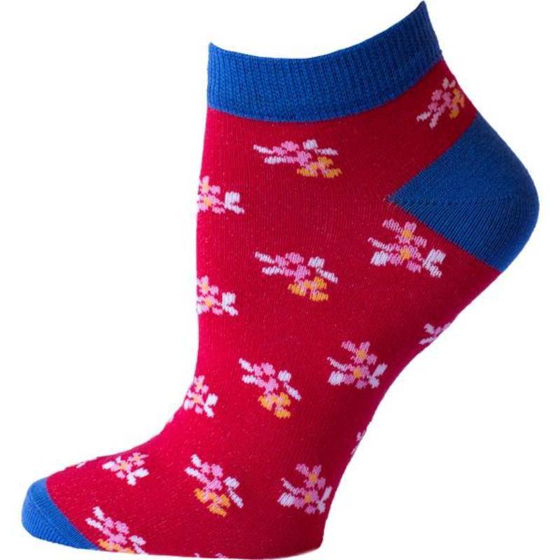 Floral Pattern Ankle Low Cut 2-pair Pack & 4-pair Pack Cotton Socks