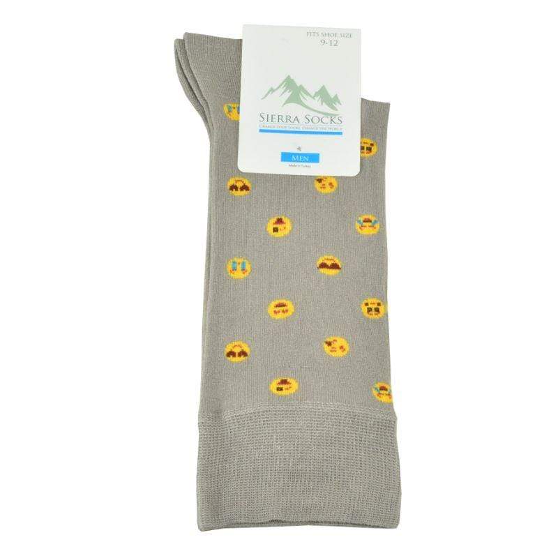Emoji Design Colorful Smooth Toe Men Crew Socks M7742