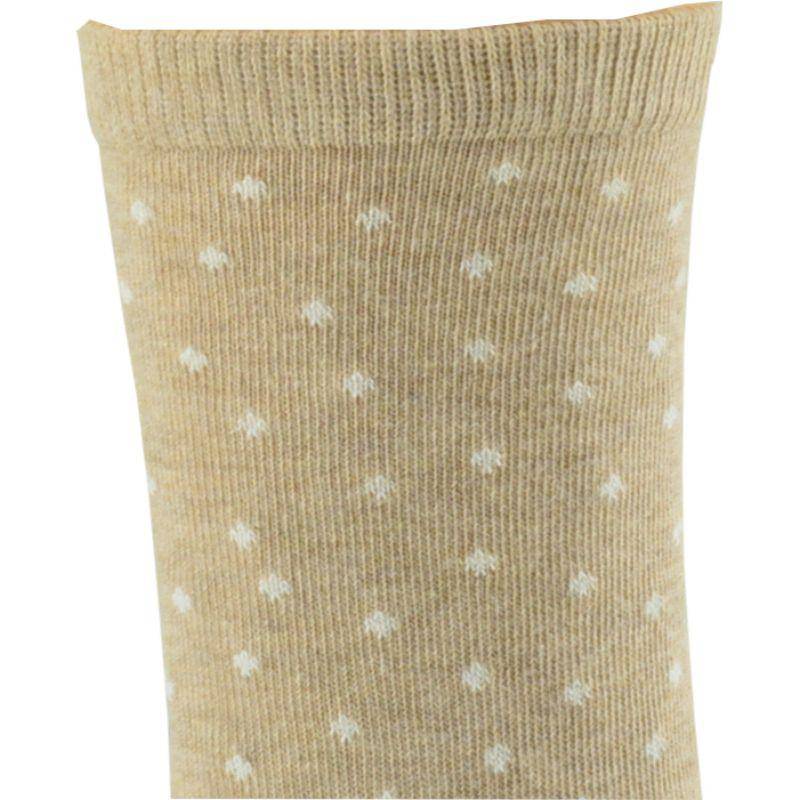 Dot pattern Crew (Mid calf) 2 PR. Pack Cotton Socks W157