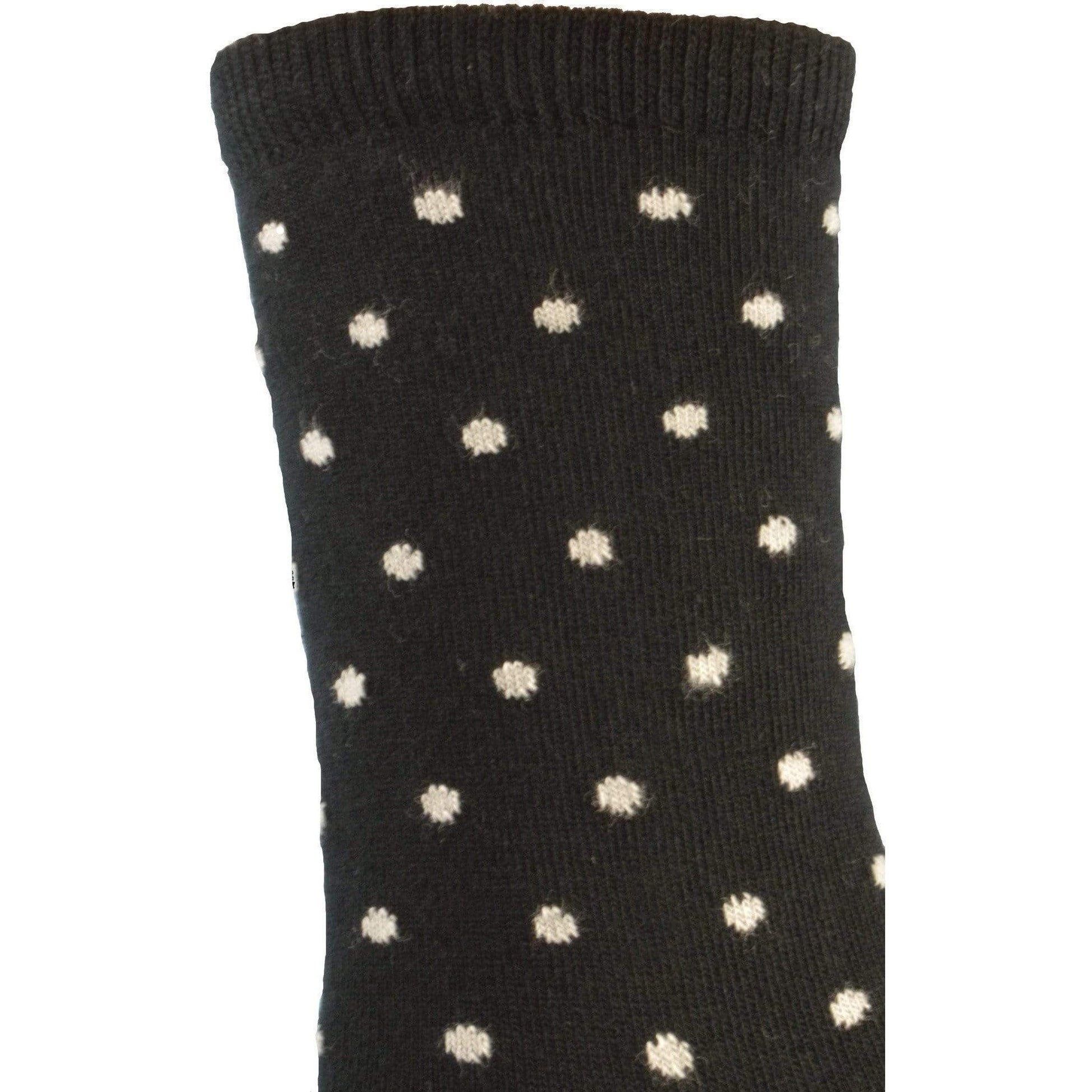 Dot pattern Crew (Mid calf) 2 PR. Pack Cotton Socks W157
