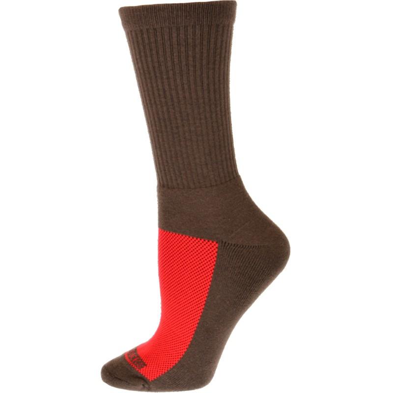 Cotton Crew Mesh Top Cushioned Sole Performance Socks