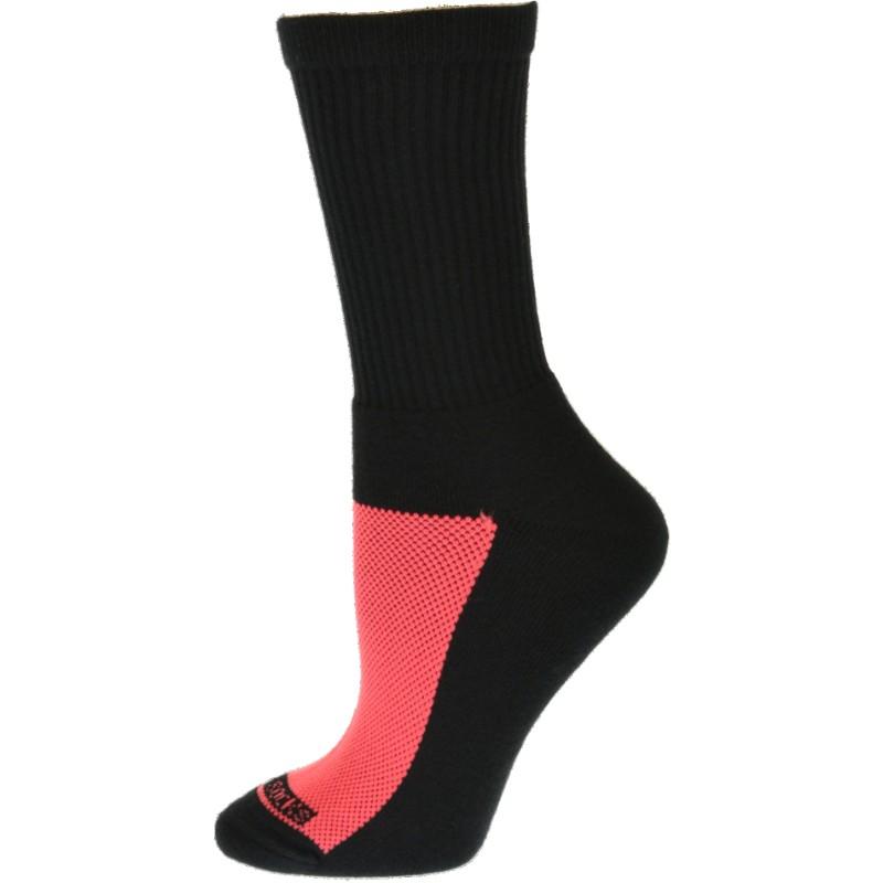 Cotton Crew Mesh Top Cushioned Sole Performance Socks