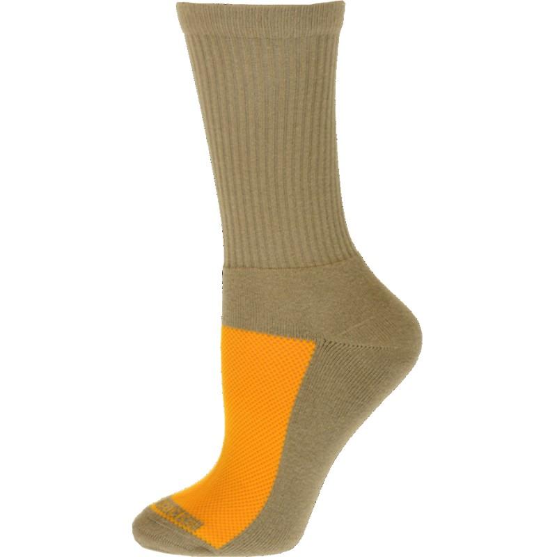Cotton Crew Mesh Top Cushioned Sole Performance Socks