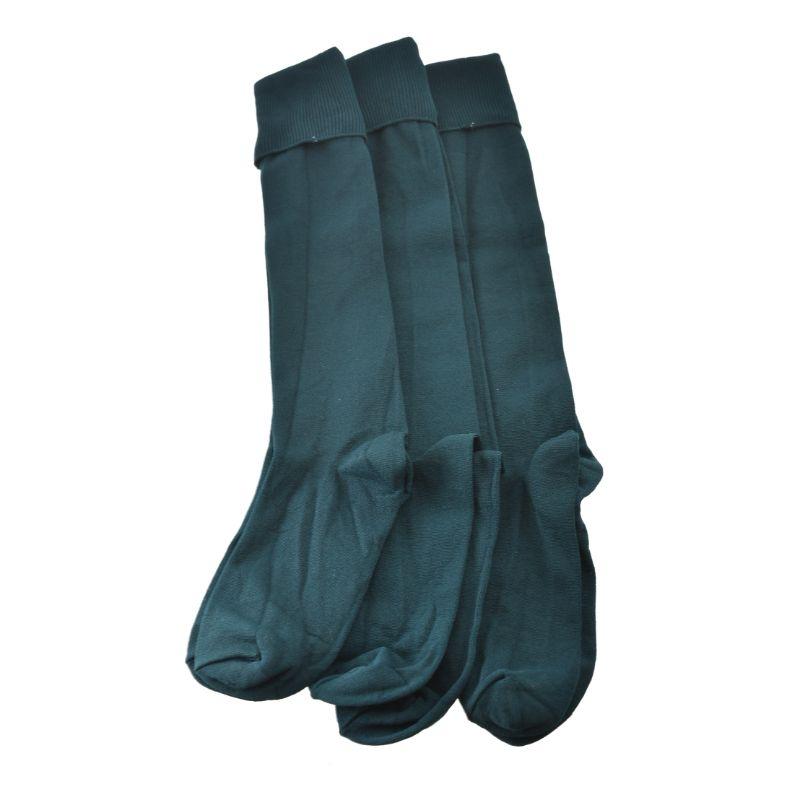 Classic Flat knit Opaque Nylon Knee High Socks 3 Pair Pack W1440