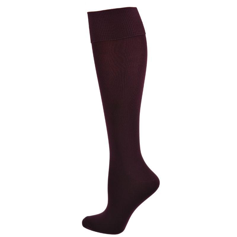 Classic Flat knit Opaque Nylon Knee High Socks 3 Pair Pack W1440