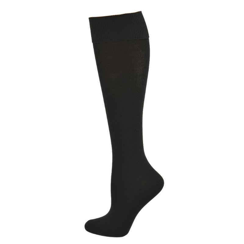 Classic Flat knit Opaque Nylon Knee High Socks 3 Pair Pack W1440