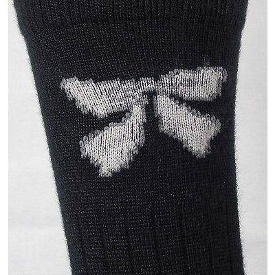 Bow pattern Hi-Bulk Acrylic Crew Women's Socks