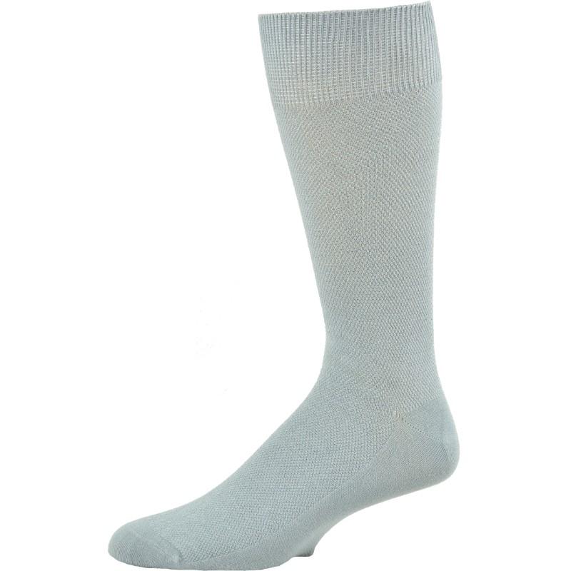 Bamboo Solid Mesh Patterned Crew Socks M111D105