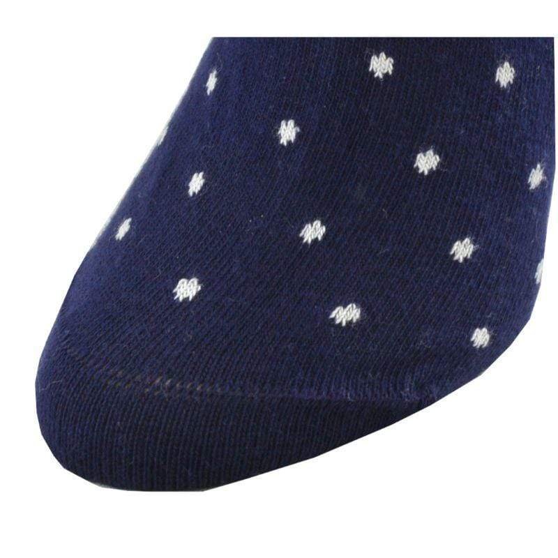 Dot pattern Crew (Mid calf) 2 PR. Pack Cotton Socks W157