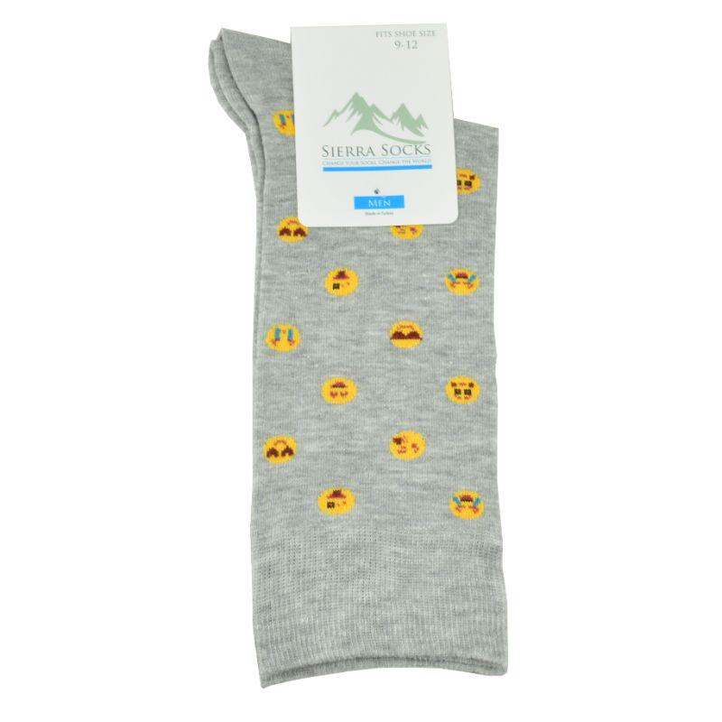Emoji Design Colorful Smooth Toe Men Crew Socks M7742