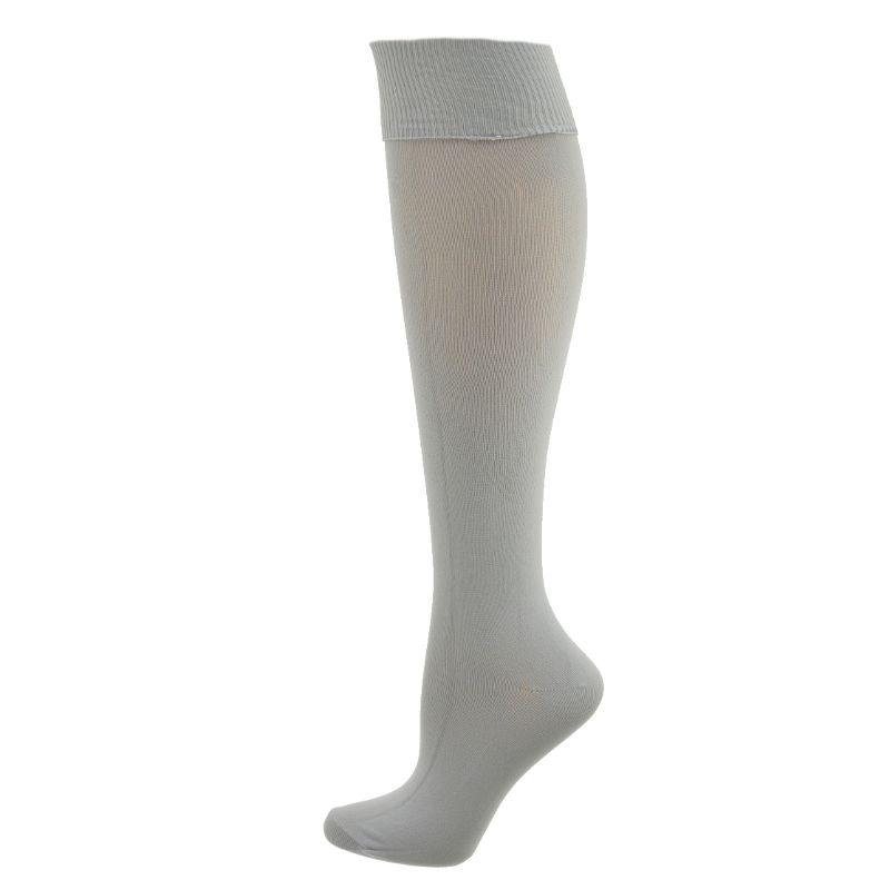 Classic Flat knit Opaque Nylon Knee High Socks 3 Pair Pack W1440