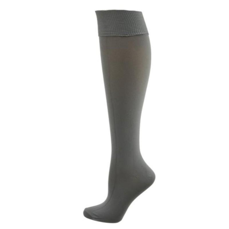 Classic Flat knit Opaque Nylon Knee High Socks 3 Pair Pack W1440