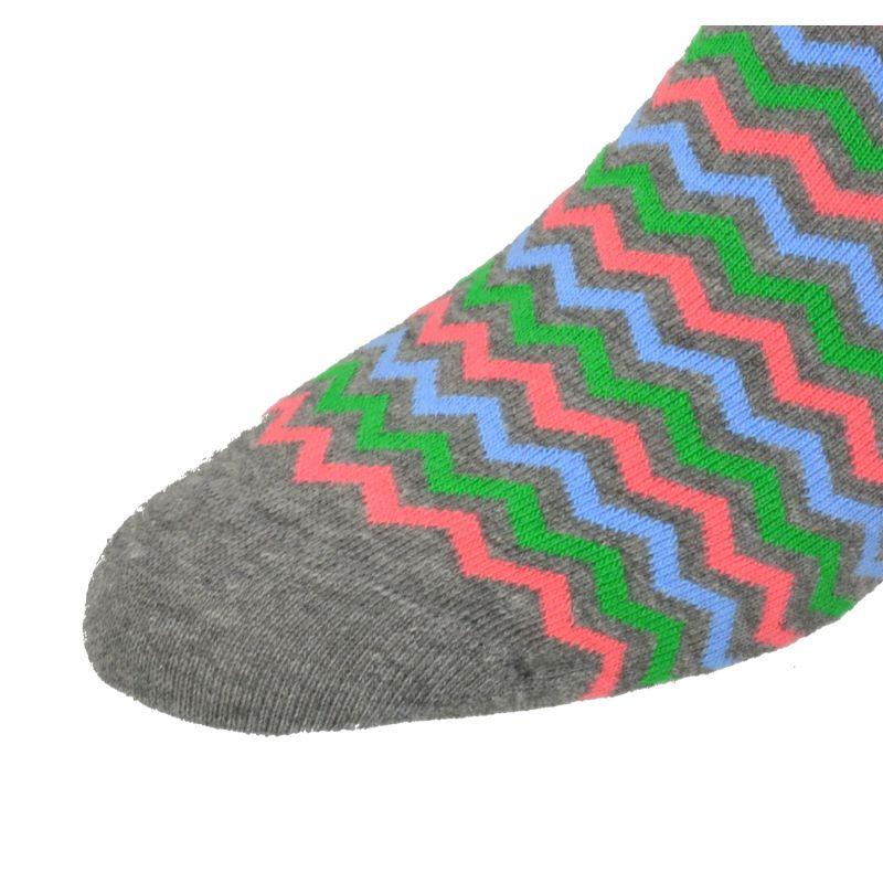 Ocean Wave Pattern Combed Cotton Socks M7100