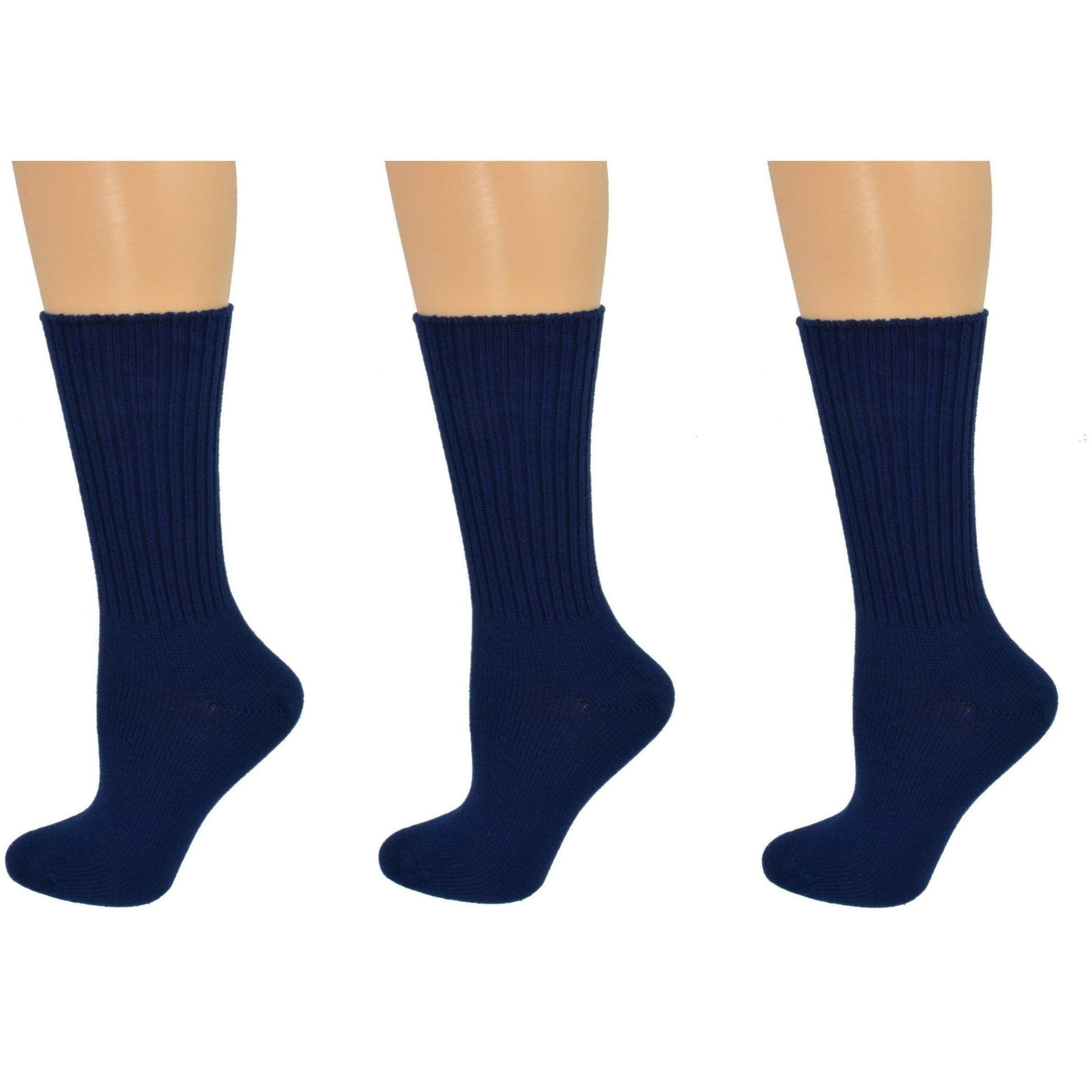 Organic Cotton Midweight Outdoor Unisex Athletic Crew Socks 3 Pair Pack W2100