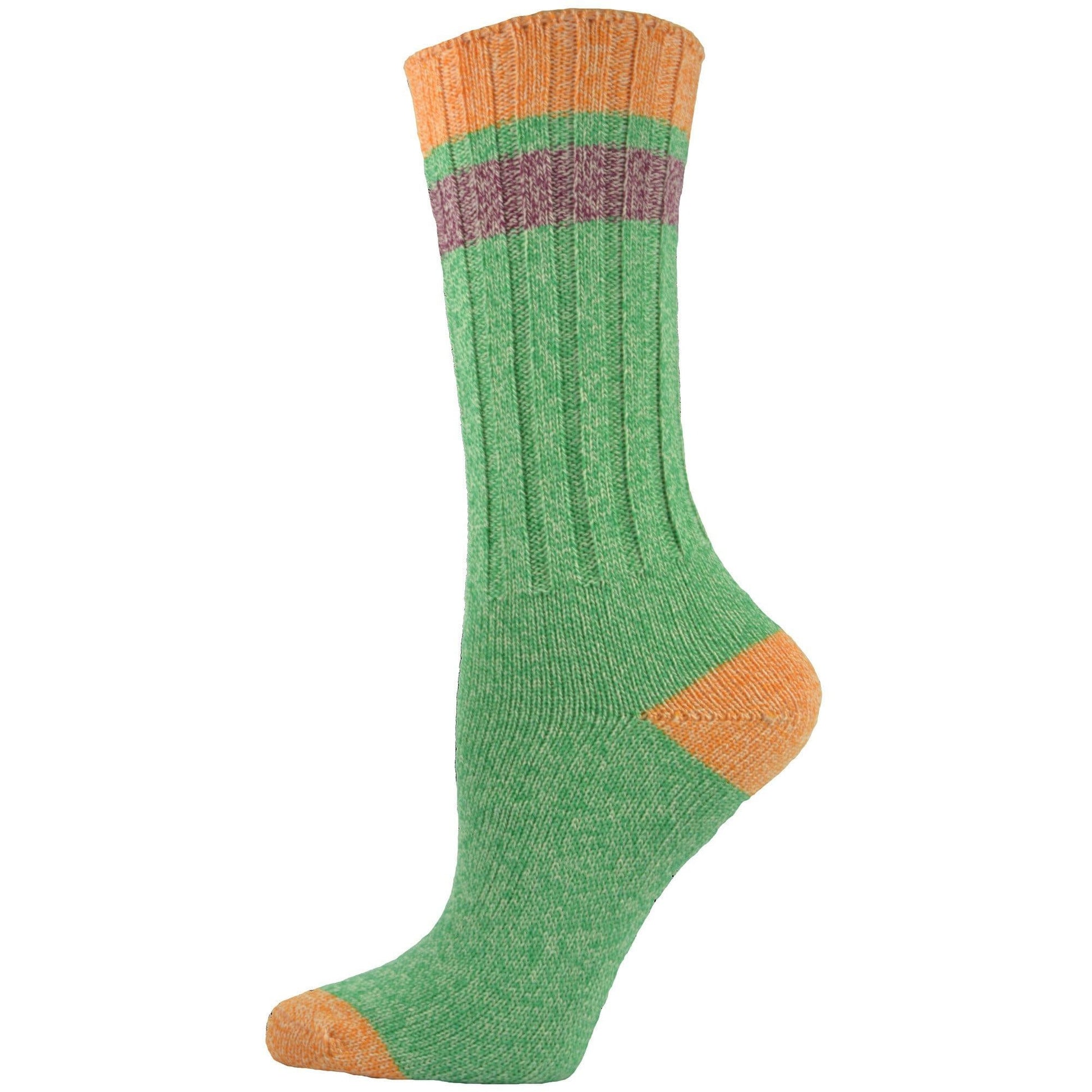 Sierra Socks Twisted Medium Thickness Boot Stripe Comfortable Crew W5067