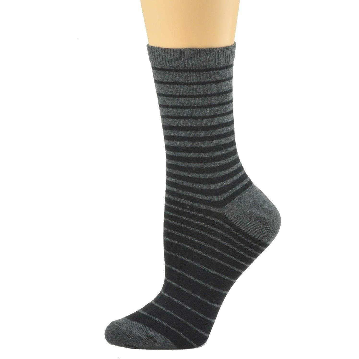 Sierra Socks Women's Striped Cotton 1 Pair or 3 Pair Pack Socks W89