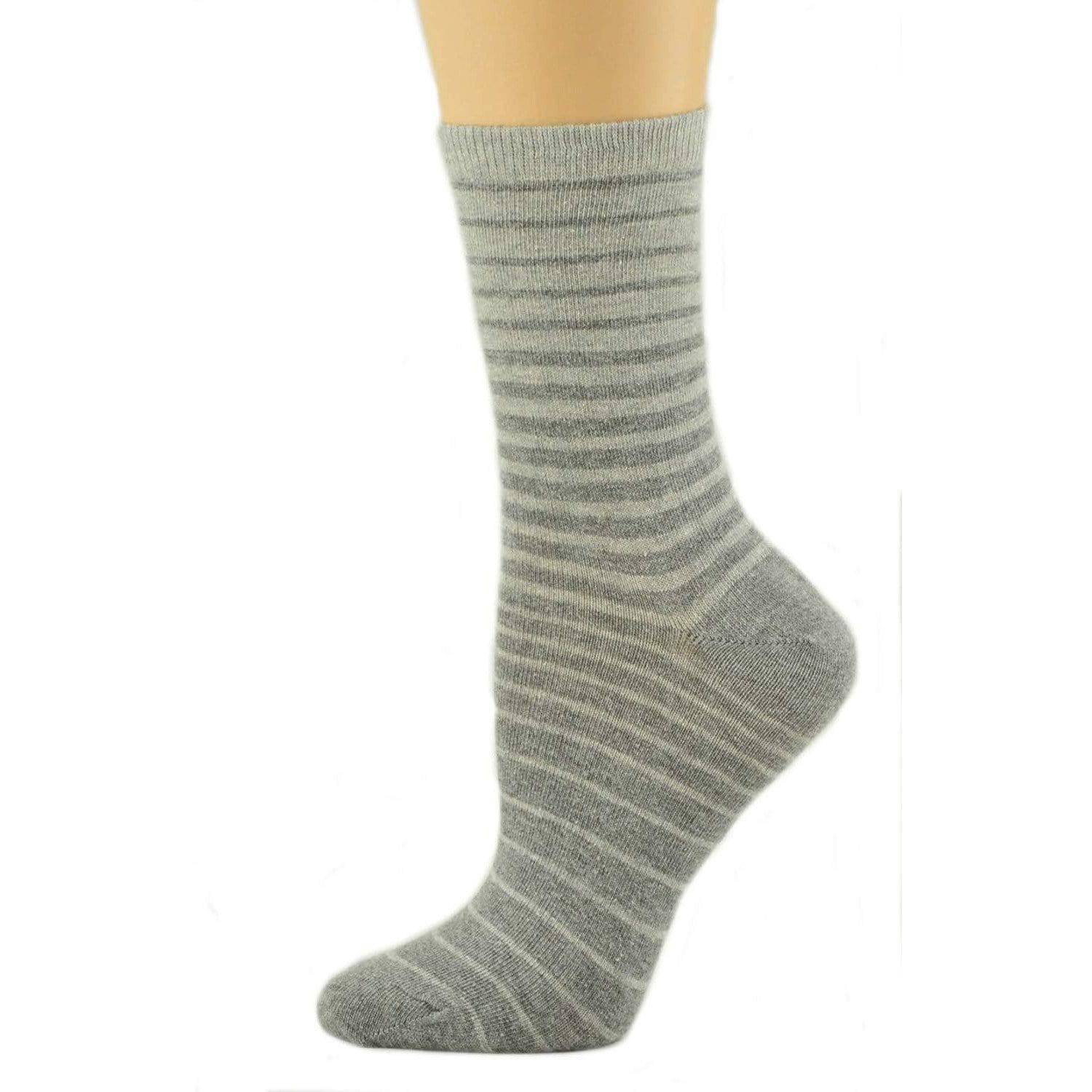 Sierra Socks Women's Striped Cotton 1 Pair or 3 Pair Pack Socks W89