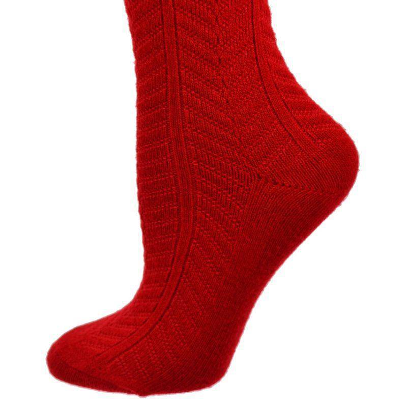 Chevron Pattern Medium Thick Bamboo Crew Socks 3 pair pack