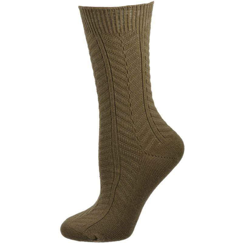 Chevron Pattern Medium Thick Bamboo Crew Socks 3 pair pack