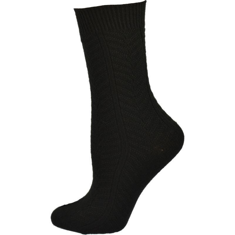 Chevron Pattern Medium Thick Bamboo Crew Socks 3 pair pack