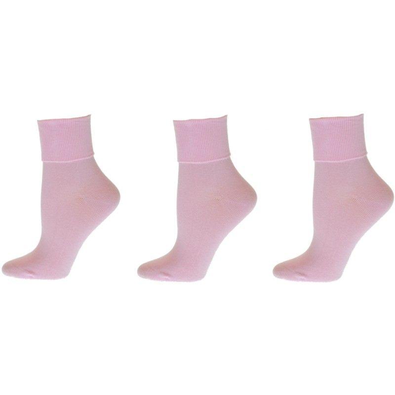 Turn Cuff Organic Cotton Seamless Toe 3 pair Pack W1211