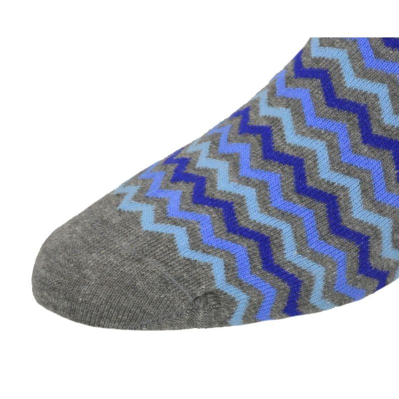 Ocean Wave Pattern Combed Cotton Socks M7100