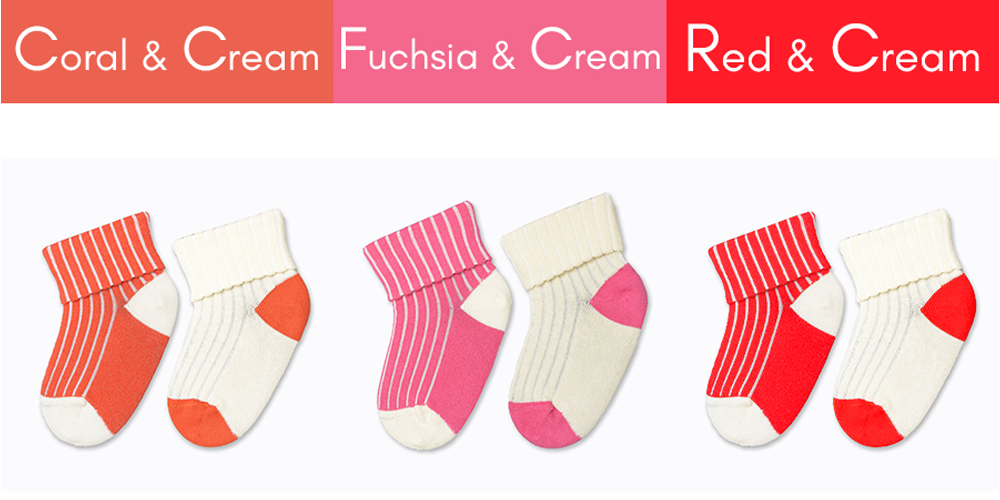 Toddler Combed Cotton Ribbed Turn Cuff 2-Pack Socks