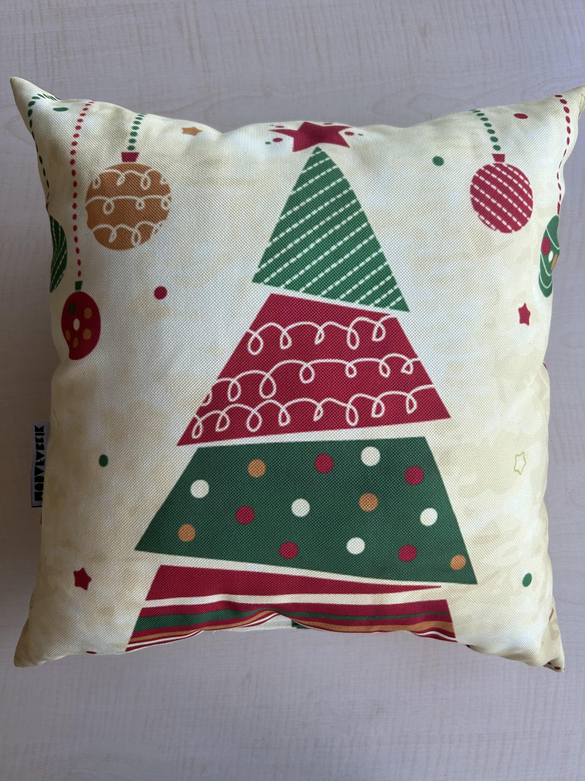 Abstract Christmas Tree Pattern Pillow Cover, Holiday, Decorating, Square 16" x 16" - Wear Sierra
