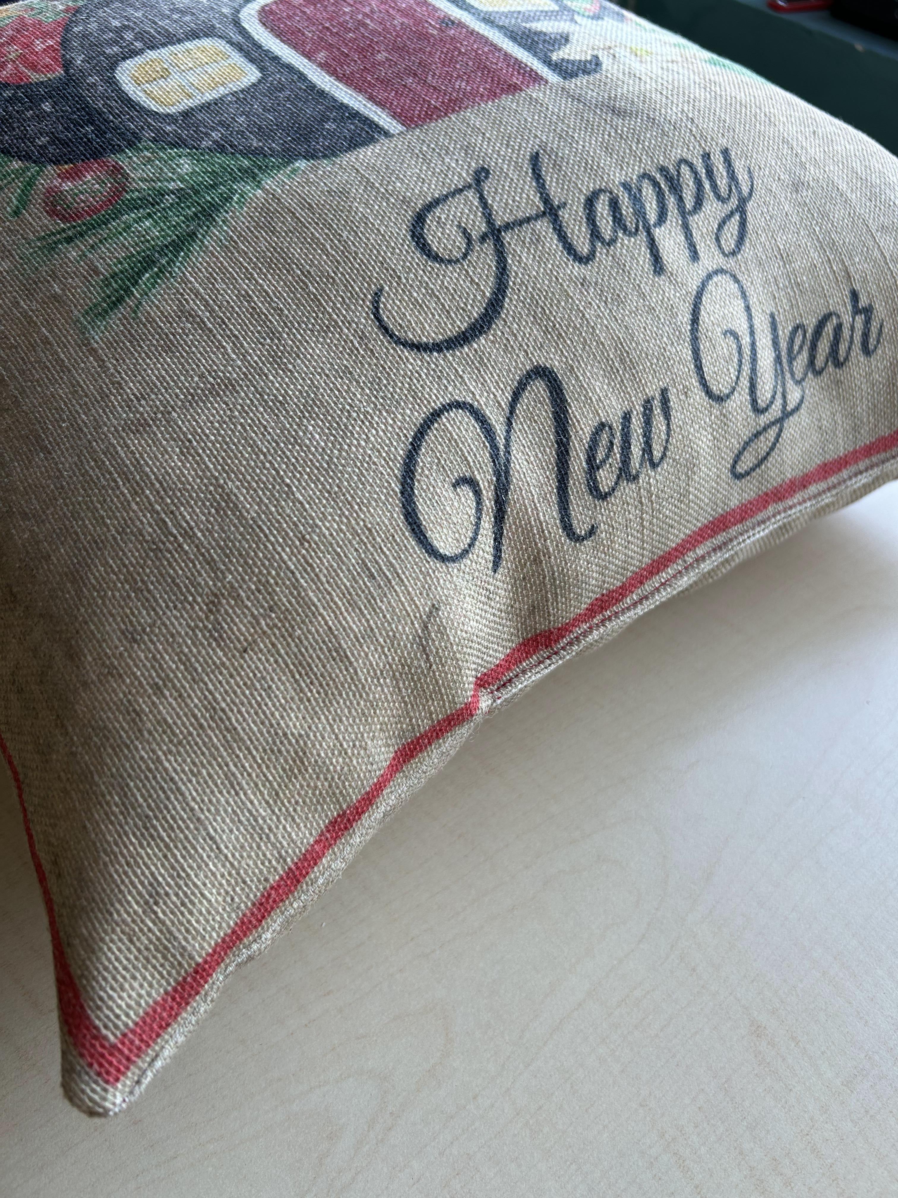New Year Themed Pillow Cover, Holiday, Decorating, Square, 16" x 16" - Wear Sierra