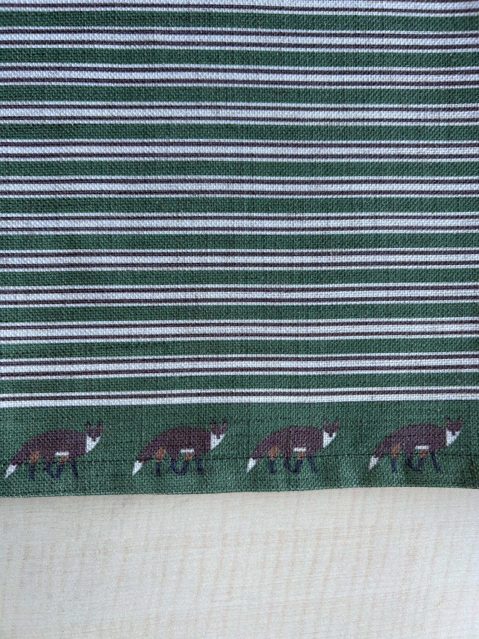 Fox Trot Pattern Linen-Feel Runner, Christmas, Holiday, Rectangular 17" x 59" - Wear Sierra