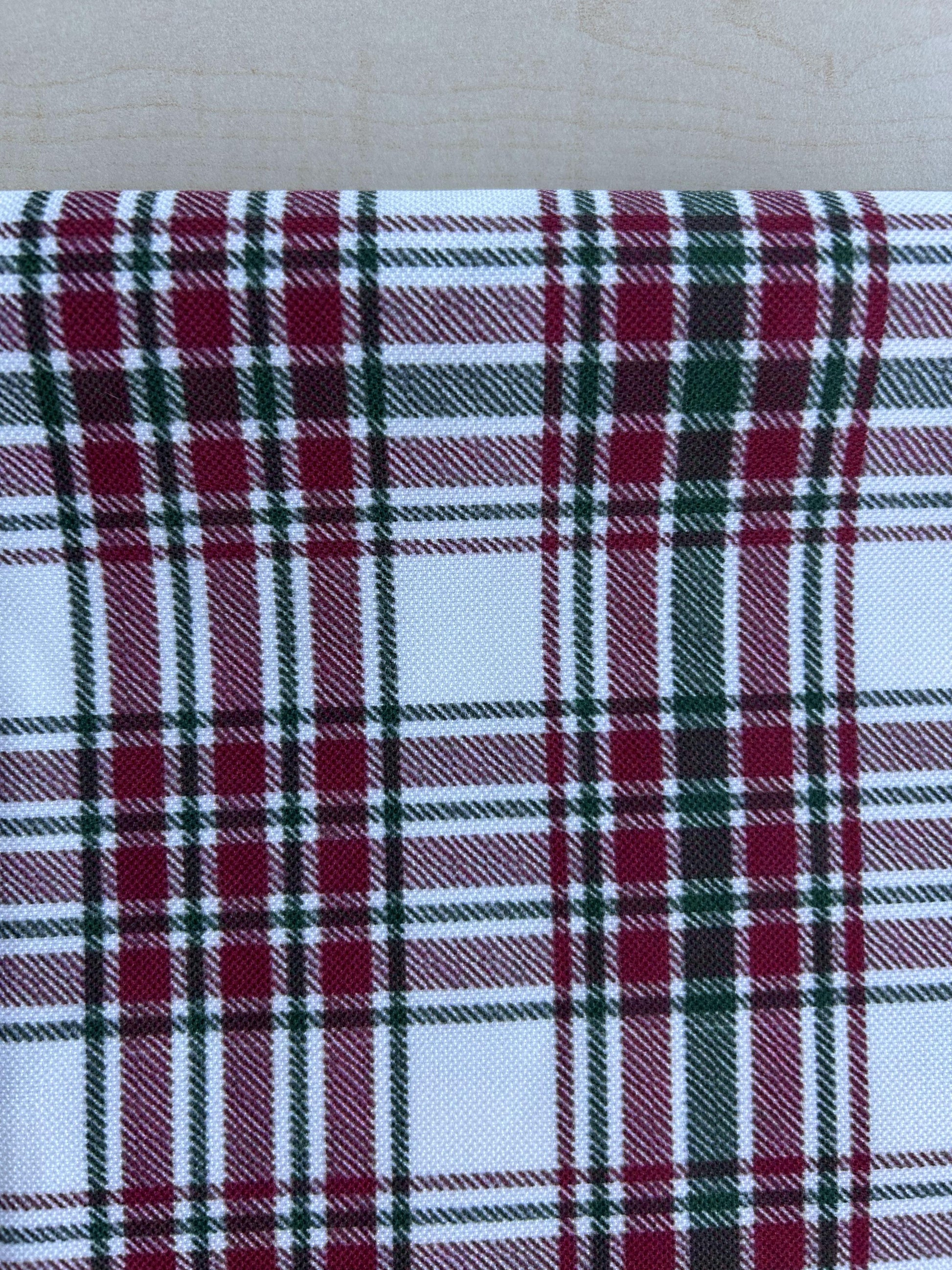 Checkered Red and Green Holiday Placemats Set of 2, Christmas, New Year, Hanukkah - Wear Sierra