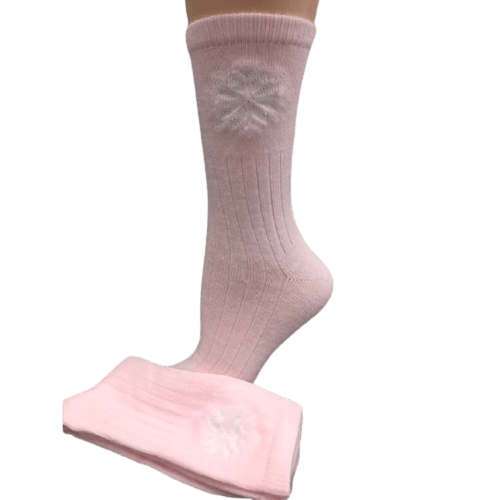 Snowflake Pattern Soft Acrylic Crew Women's Socks W7111S