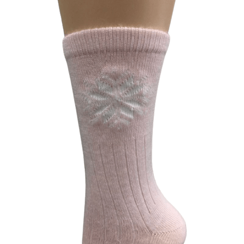 Snowflake Pattern Soft Acrylic Crew Women's Socks W7111S