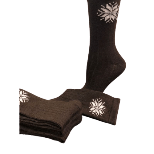 Snowflake Pattern Soft Acrylic Crew Women's Socks W7111S