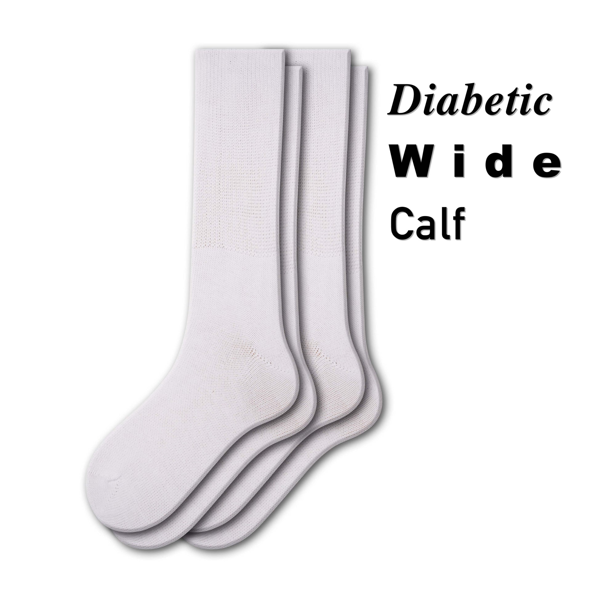 Health Diabetic Extra Wide Calf Cotton Crew Women's 2 Pair Pack W6500