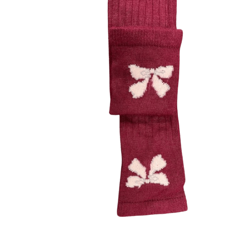 Bow pattern Hi-Bulk Acrylic Knee-Hi Women's Socks W3619KH