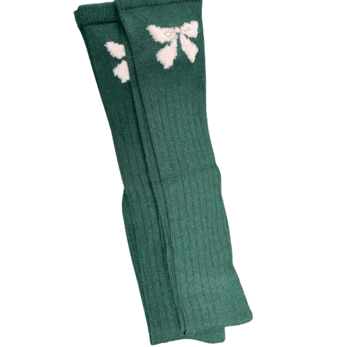 Bow pattern Hi-Bulk Acrylic Knee-Hi Women's Socks W3619KH