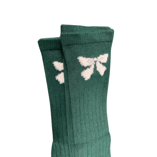Bow pattern Hi-Bulk Acrylic Knee-Hi Women's Socks W3619KH