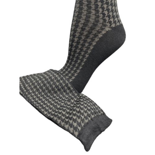 Houndstooth Crew Lightweight Socks 2 pair pack Made in USA