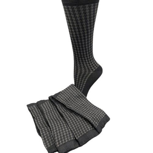 Houndstooth Crew Lightweight Socks 2 pair pack Made in USA