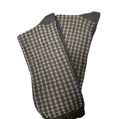 Houndstooth Crew Lightweight Socks 2 pair pack Made in USA