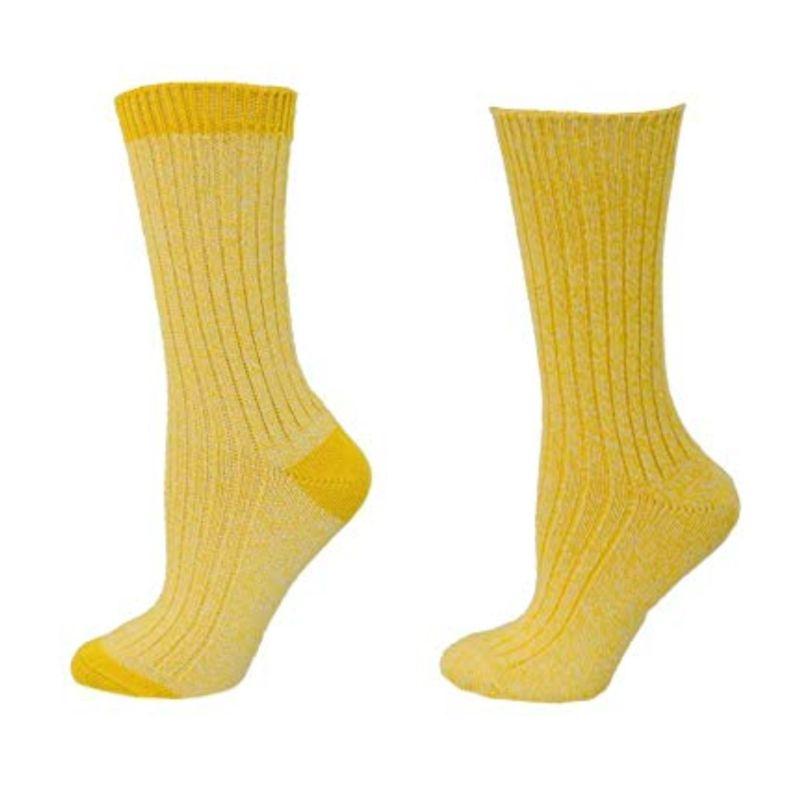 Outdoor Boot Hiking Marled Twisted Cotton 2 Pair Pack Socks W33