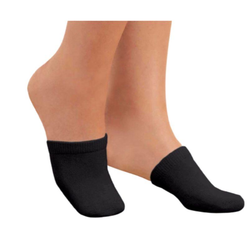 Women's Soft Half Socks 3 Pair Pack in Skin Tones White Black Khaki Soft Cotton